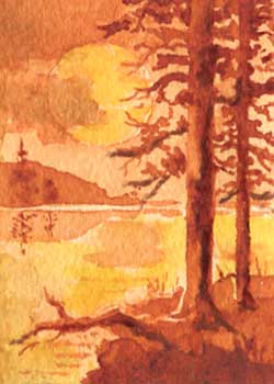 "Sunrise" by Charlotte Olson, Merrimac WI - Watercolor - SOLD